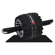 Dmoose NEW 回彈寬幅橡膠輪 AB健腹輪 + UPGRADE 護膝墊, 黑色, 1個