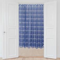 Lassley 歐風雅致紗簾 台灣製造 藍色 適用於門窗, 150 x 145cm