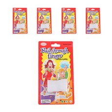PARTYHAE 手指穿釘惡作劇玩具, 混色, 5個