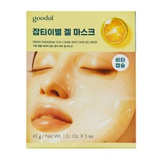 구달 청귤 비타C 잡티흔적케어 겔 마스크 기획세트, 5개입, 1개