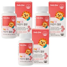 Daily One 孩童鐵質補充咀嚼錠 60顆入, 108g, 3罐