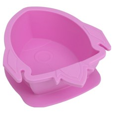 Nuby 矽膠餐碗, 火箭 粉, 1個