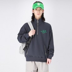 Beentrill 女款半高領半拉鍊寬鬆版型大學T BA231RM009