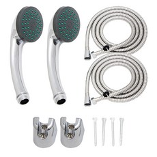 基本款蓮蓬頭+沐浴軟管 1.5m組, 2組, 混色