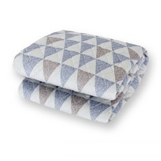 Woojungplus EMF三角形印花超細纖維電熱毯 UST-01, S(100 x 180cm), 混色