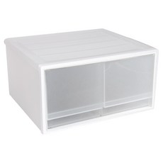 KEYWAY 聯府 簡約雙抽屜整理箱 20L CK-72, 白色, 1層