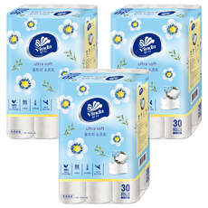 Vinda 維達 Bingo薰衣草3層天然紙漿捲筒衛生紙 30m, 30捲, 3袋