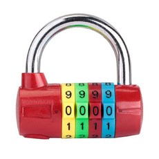健身房置物櫃防盜密碼鎖 紅色, 1個