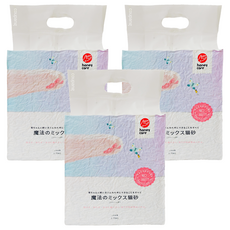 Honey care 心寵 吸水釋香魔法貓砂, 70%豆腐砂+30%膨潤土貓砂, 2.75kg, 可沖馬桶, 茉莉花香, 3包