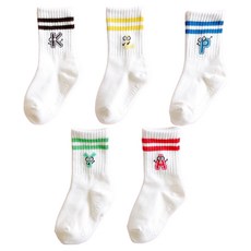 cocoB Dorothy 孩童字母中筒襪 5雙