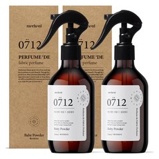 메르헨트 퍼퓸 드 섬유향수 룸스프레이, 베이비파우더, 250ml, 2개