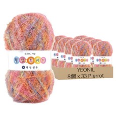 YEONIL 樂活菜瓜布紗線, 33 Pierrot, 8個