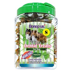 Boneplus 六星雙效草本潔牙棒 S 18週以上幼犬/成犬/老犬適用, 起司, 600g, 1桶