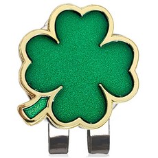 幸運草高爾夫球標附帽夾, 綠色, 1個