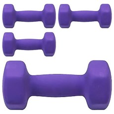 三次方 塑身小啞鈴, 5Kg 紫色 居家健身復健使用, 4個
