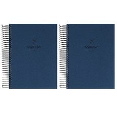 톡톡팬시 인덱스 심플 스프링노트, 네이비, 2개