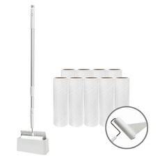 핌 사선컷팅 테이프 클리너 스텐드형 본품 + 틈새솔 + 2단조절파이프 + 거치대 +리필 10p, 1세트