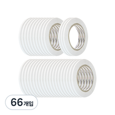 엠파이어 산업용 양면테이프 5mm x 30m, 화이트 반투명, 66개입
