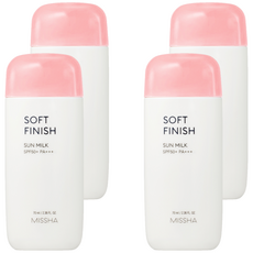 미샤 올 어라운드 세이프 블록 소프트 피니쉬 선밀크 SPF50+ PA+++, 70ml, 4개