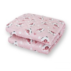 우정플러스 EMF 극세사 전기요 UST-01, 하트양핑크, 싱글(100 x 180 cm)