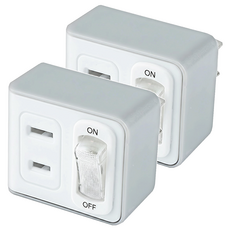 RONEVER 電太郎2P安全小壁插 PU-0122, 4.5cm, 白色, 2個
