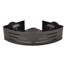 吸盤浴室置物架 三角架帶桿帶鉤 吸盤一秒安裝, 灰色, 1個