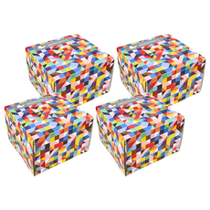 MEDIHAND 美恆 PVC透明手套 M 繽紛, 50個, 4盒