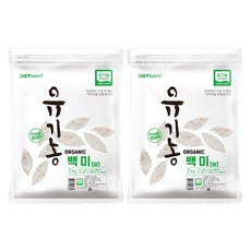 대구농산 유기농 백미, 상등급, 2kg, 2개