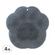 Maket Gamseong 浴室矽膠足部刷, 類型3, 4個, 1入