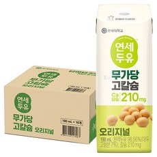 연세두유 무가당 고칼슘 오리지널, 190ml, 16개
