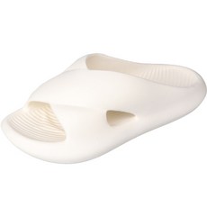 SUPERCOMET 中性款交叉帶軟墊客廳拖鞋 ss535, 白色, 240