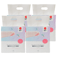 Honey care 心寵 吸水釋香魔法貓砂, 70%豆腐砂+30%膨潤土貓砂, 2.75kg, 可沖馬桶, 茉莉花香, 4包