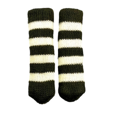 雙層椅腳套 A024405 墨黑色條紋 椅腳保護套 家具配件, 2個, Chair