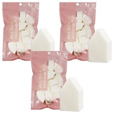 韓國She's Line Tulipe All Day 柔軟屋型粉撲 14入, 3個, 白色