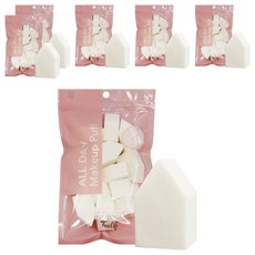 韓國She's Line Tulipe All Day 柔軟屋型粉撲 14入, 6個, 白色