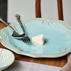 VBC CASA Fondaco 巴洛克主餐盤 9888-29FA, 水藍色, 1個