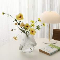 Samho Glass 梳紋錐形玻璃花瓶, 單一顏色(SH17030)