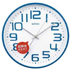 Kinyo 馬卡龍靜音掛鐘 CL-146, 藍色