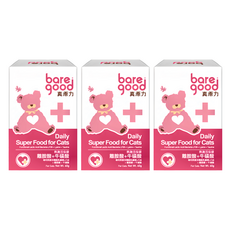 BARE GOOD 真原力 熱激活保健 60g, 離胺酸 + 牛磺酸, 3罐, 貓咪專用, 提升免疫力, 維持眼睛健康