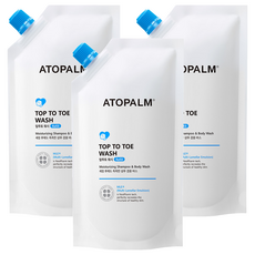 ATOPALM 愛多康 從頭到腳洗髮沐浴露 補充包, 3個, 250ml