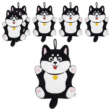 MORINO 摩力諾 造型擦手巾 24 x 35cm 哈士吉利, 1條, 6條