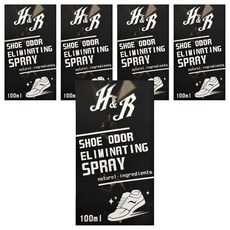 H&R 安室家 鞋子除臭噴霧 Set, 100ml, 5盒