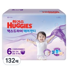 HUGGIES 好奇 Max Dry Air褲型尿布, 132片, 第6階段