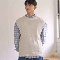 PLAYS 男士圓領薄針織套頭背心