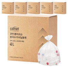 코멧 뽑아쓰는 분리수거 배접 비닐봉투, 1200개, 40L