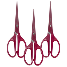 MILAN 極細精密事務剪刀 17cm, 粉紅色, 3支