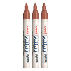 Uni 三菱 中字油漆筆 px-20 茶色, 1色, 3入