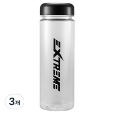 Extreme 攜帶式水瓶, 3個, 透明, 500ml