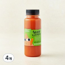 풀무원녹즙 프레시업 당근망고지 주스, 190ml, 4개