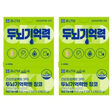 종근당 건강프로젝트365 두뇌기억력엔 징코 5g, 12개, 10정